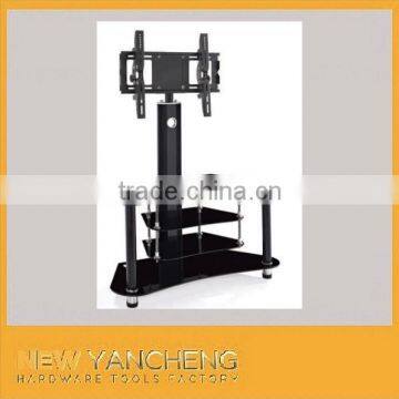 high quality simple tempered glass tv stand made in Foshan