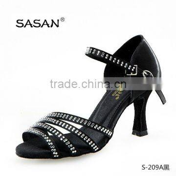 Four Strips Lady Latin Dance Shoes Crystal photo-2