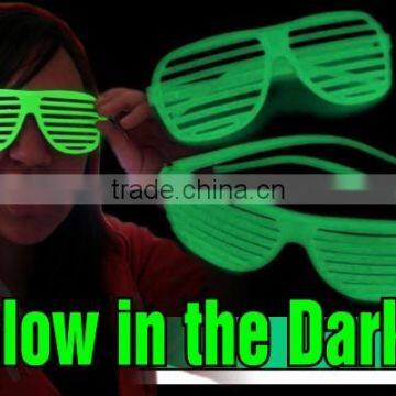 Party events glasses , promotion glow in the dark sunglasses with blue light