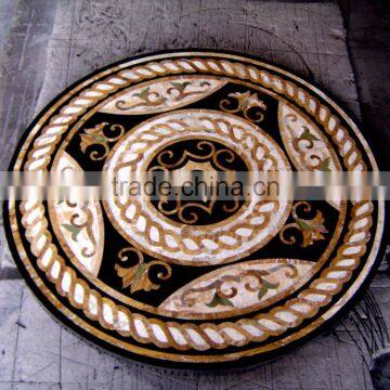 Pietra Dura Decorative table top Replica Italian Pietre Dure Marble Stone Inlay