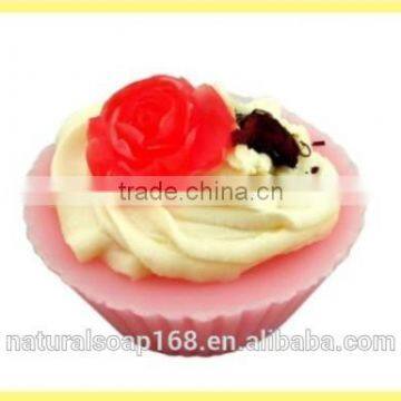 beautiful pink base cake shaped soap