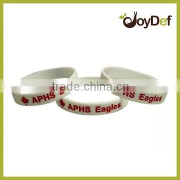 Custom Promotional Debossed Printed Silicone Rubber Bracelets