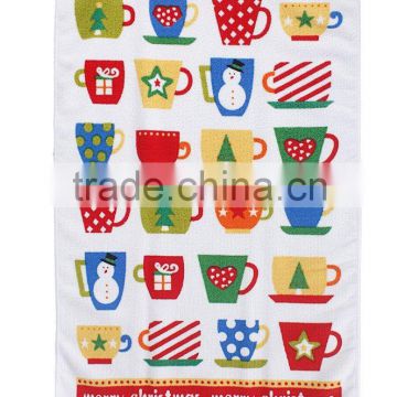 Wholesale christmas New design 100% polyester printed towel