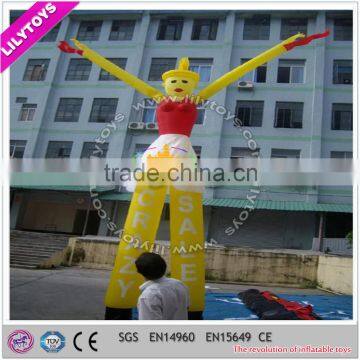 Cheap factory price tall reliable inflatable type air dancer, inflatable air cartoon