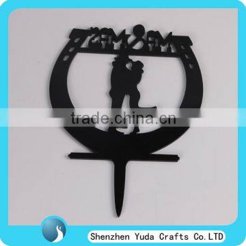 Engagement Cake Decoration Black Bride Groom Silhouette Acrylic Wedding Cake Topper