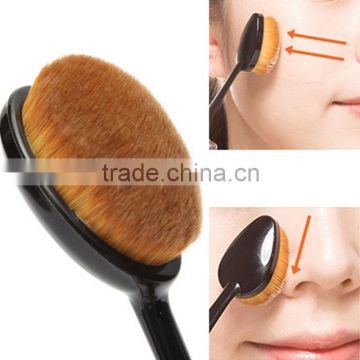 2016 new hotsell high quality oval tooth shaped makeup brush 10 pcs/set