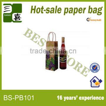 Mini wine bottle paper bag