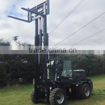 Powerful and Versatile New 3.5 Tonne Rought Terrain Forklift with 5 mtr Lift height and Container Mast