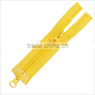 nylon zipper two way open end with metal stops