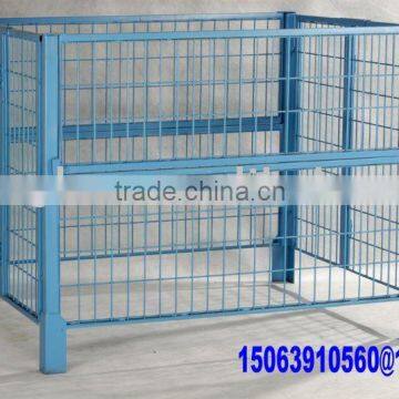 stacking pallet container/mesh cage put on racks