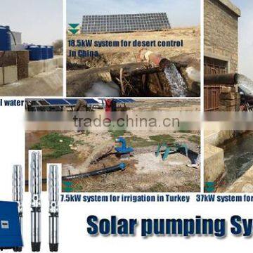 SOlar water pumping system for irrigaion, DC/AC solar pump inverter with wide MPPT range