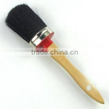 Oval Chalk Paint Waxing Brush, Large, Professional Brush, Pure Bristle, Varnished Wood Handle