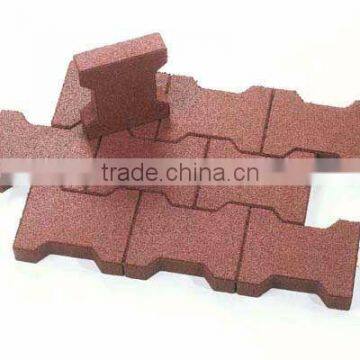 red face dog-bone pavers rubber bricks 40mm