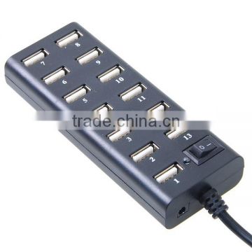 Hot sales 13 ports USB Hub 2.0 Power Adapter