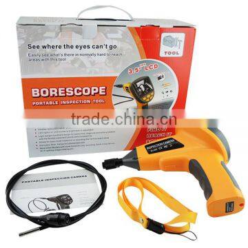 3.5" LCD Video Inspection 5.5mm Camera Handheld Industrial Endoscope 1M Cable Pipe Borescope 6 LED Snakescope photo-2