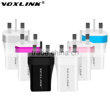 VOXLINK CE/FCC/ROHS certificates 5V 3.4A 3 USB ports wall charger with UK plug adapter