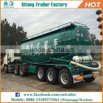 3 axles V shaped 45m3 bulk cement silo trailer powder transport dry bulk trailer