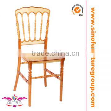 Crystal Amber Color Resin Wedding Napoleon Chair