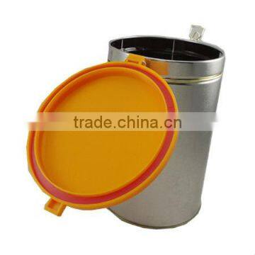 Round Coffee Tin Can With Plastic Lids photo-2