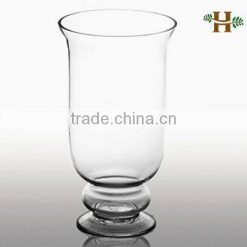pedestal glass vase,clear glass vase ,wholesale cheap glass vase