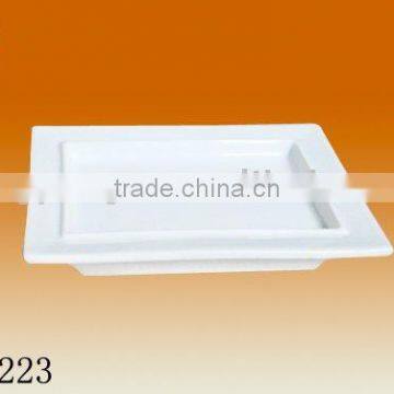 Chaozhou Factory Direct Wholesale Cheap White Square Ceramic Bath Soap Dish Holder photo-2