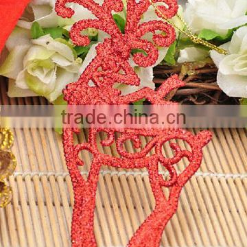 150518016 christmas glitter plastic reindeer decoration