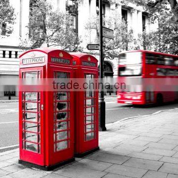 Metal outdoor metal telephone booth