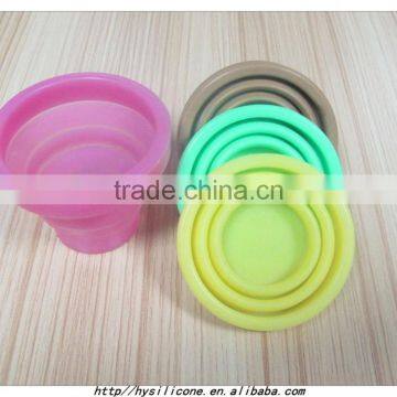 Silicone Folding Cup Telescopic Collapsible With Lid Outdoor Travel Camping photo-2