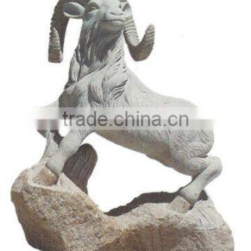 stone goat statue