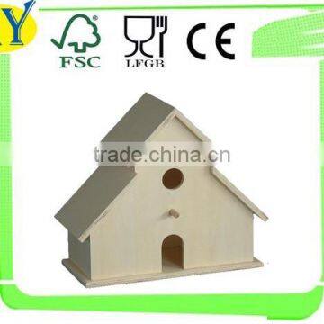 customized natural hanging wooden bird house