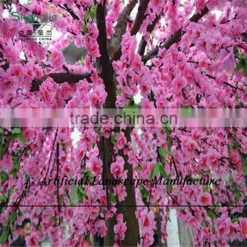 SJZJN 310 New Artificial Peach Tree Srtificial Sakura Flower Lobby Artificial Peach Blossom Tree photo-3