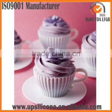 Silicone Teacup Cupcake Molds, Coffee Cup Silicone Mold for Microwave Cake photo-6