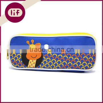 Lovely Giraffe Round Profile Printing Canvas Pencil bag, Giraffe Printing Pencil Bag,Canvas Pencil Bag