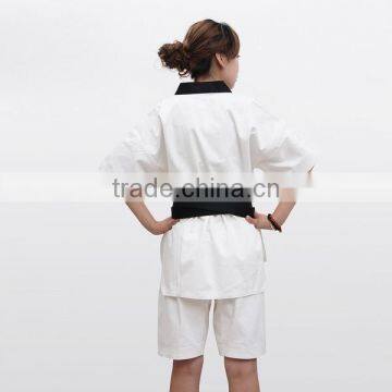 OEM Cotton/polyester Wear Resistant Competition Short Sleeve Taekwondo Uniform for Kids and Adults photo-2