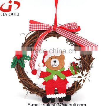 Hot Sales Christmas Decoration Christmas-crafts, Rattan Christmas Wreath Ornament photo-2