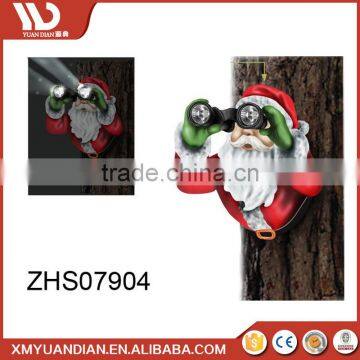 Wholesale Solar Led Outdoor Wall Light Polyresin Resin Christmas Ornaments For Tree Decoration photo-2