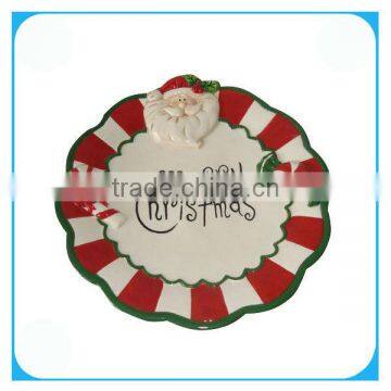 Christmas hand painted ceramic plates sale