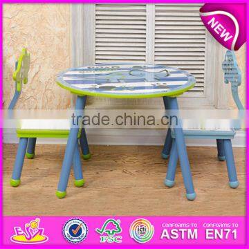 Eco-friendly Student Wooden Writing Table Chair for Kids,High Quality Kids Writing Table and Chair Set W08G153 photo-4