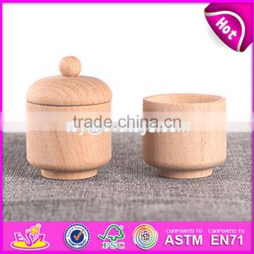 2017 New Design Preschool Toddlers Natural Wooden Dinner Set Toys W10B178