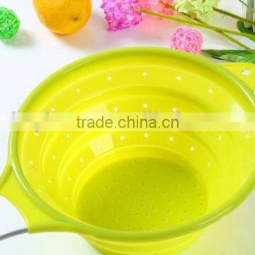 High Quality Silicone Foldable Colanders, Noodle Basket, Pasta Colander photo-5