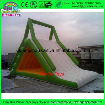 Water play equipment triangle water slide with air pump,5m long inflatable water slide for sale