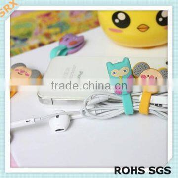 OEM Fashion headphones earphone wire organizer cord holder /OEM earphone cable winder