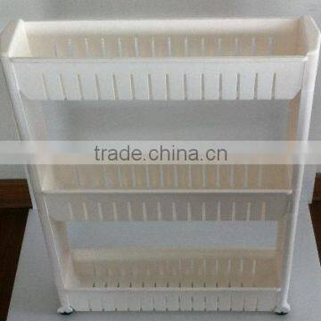 Folding bath kitchen laundry room organizer rack small plastic shelf