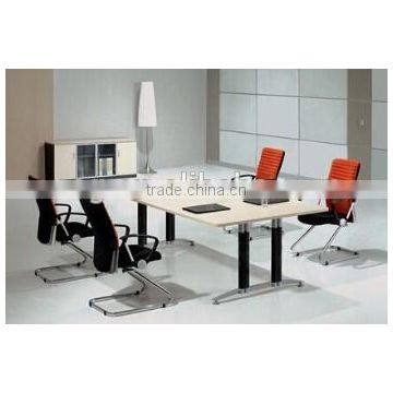 conference table modern design, meeting table desk, metal wood meeting table with power