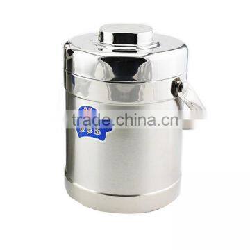 Stainless Steel Double Wall Champagne Ice Bucket With Lid & Handle