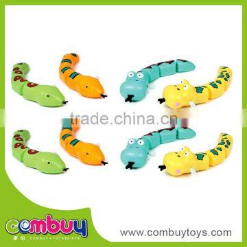 Hot selling cheap plastic wind up cartoon plastic soft toy snake