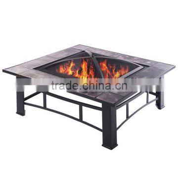 32.5 Inch Square Slate Tile Table Fire Pit photo-2