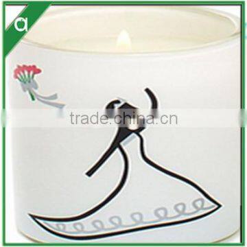 Scented Candle in Glass With Beautiful Well-design Painting on it photo-3