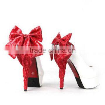 SC012 Top quality elegant handmade women red bow heel condoms