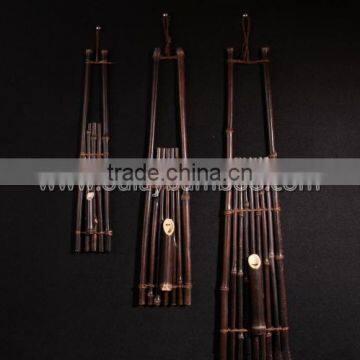 Nature Black Bamboo Poles Ladders With Flowers for Home And Garden Decoration photo-4